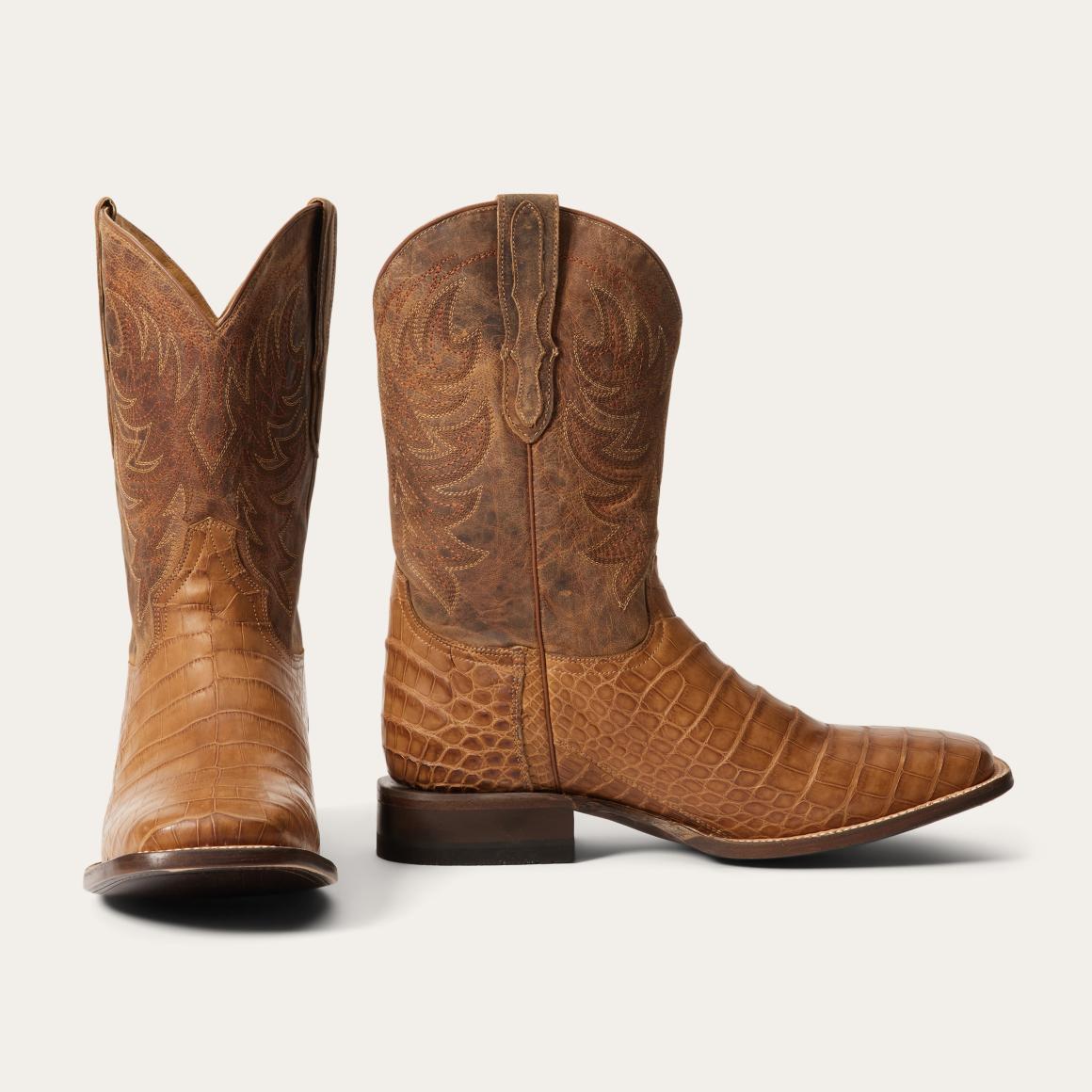 Aces Alligator Boots Brown Men Stetson Exotics