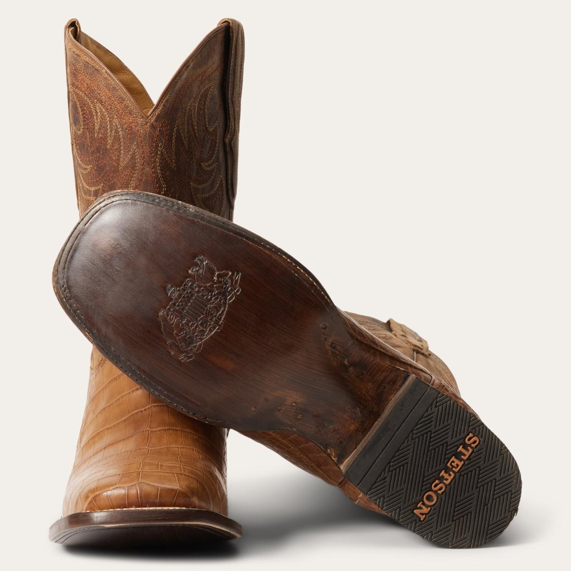 Aces Alligator Boots Brown Men Stetson Western