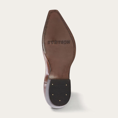 Adeline Burnished Brown Back Zip Cowboy Boot Brown Women Stetson Western