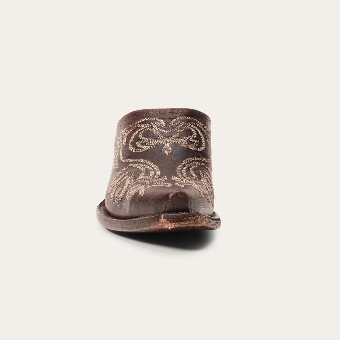 Adley Vintage Finished Leather Mules Brown Women Stetson Mules