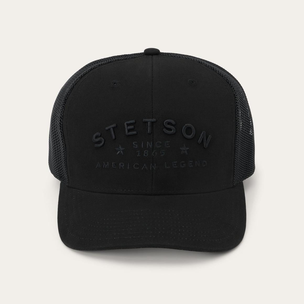 American Legend Trucker Cap Black Men/Women Stetson Caps & Truckers