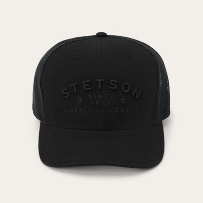 American Legend Trucker Cap Black Men/Women Stetson Caps & Truckers