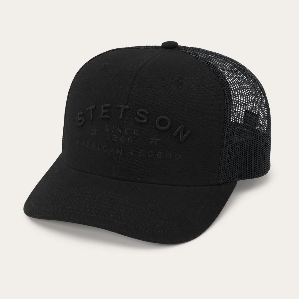 American Legend Trucker Cap Black Men/Women Stetson Caps & Truckers