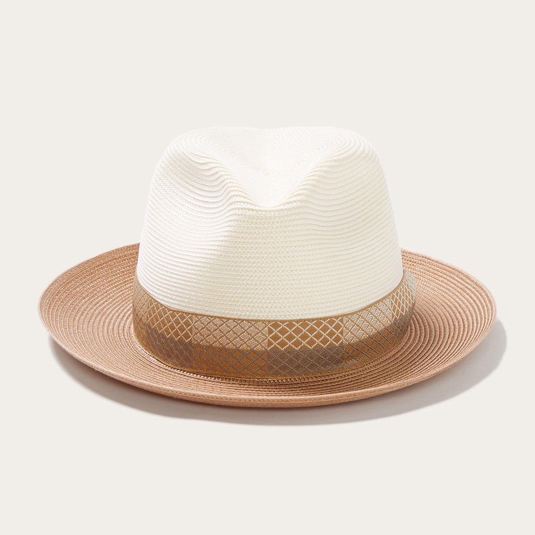 Andover Milan Fedora Ivory Cognac Men/Women Stetson Fedora