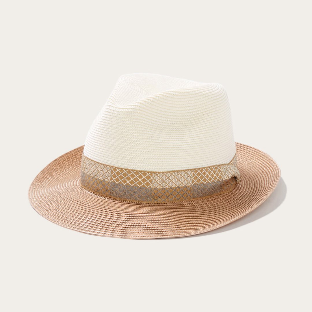 Andover Milan Fedora Ivory Cognac Men/Women Stetson Fedora