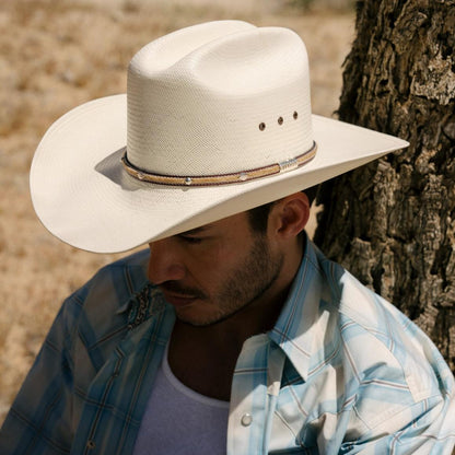 Angus 10X Straw Cowboy Hat Natural Men/Women Stetson Western