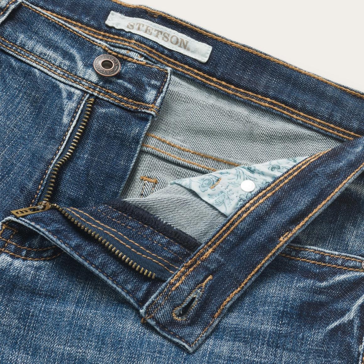 Ankle-Length Boyfriend Fit Jean Blue Women Stetson Denim