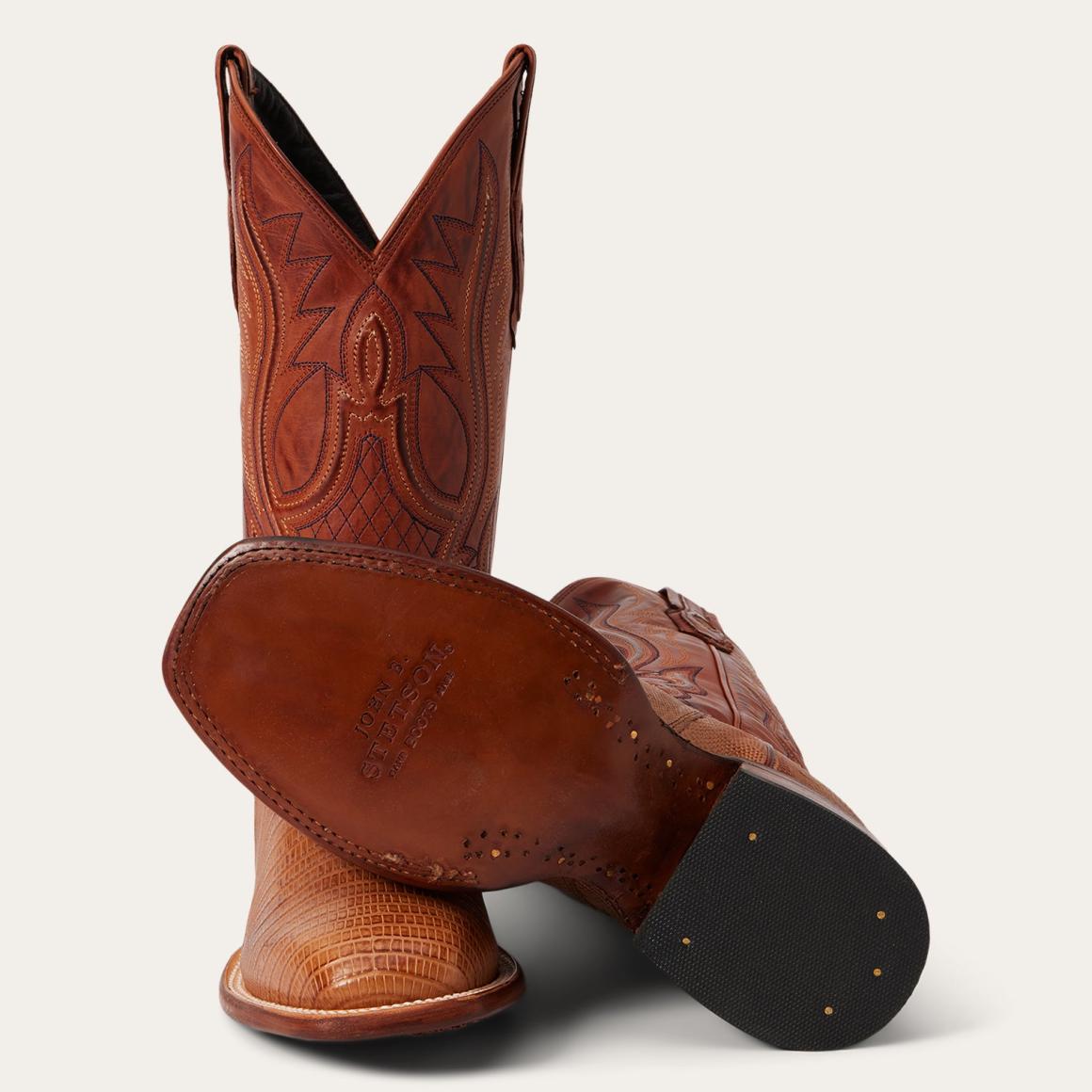 Arlington Teju Boot Tan Men Stetson Exotics
