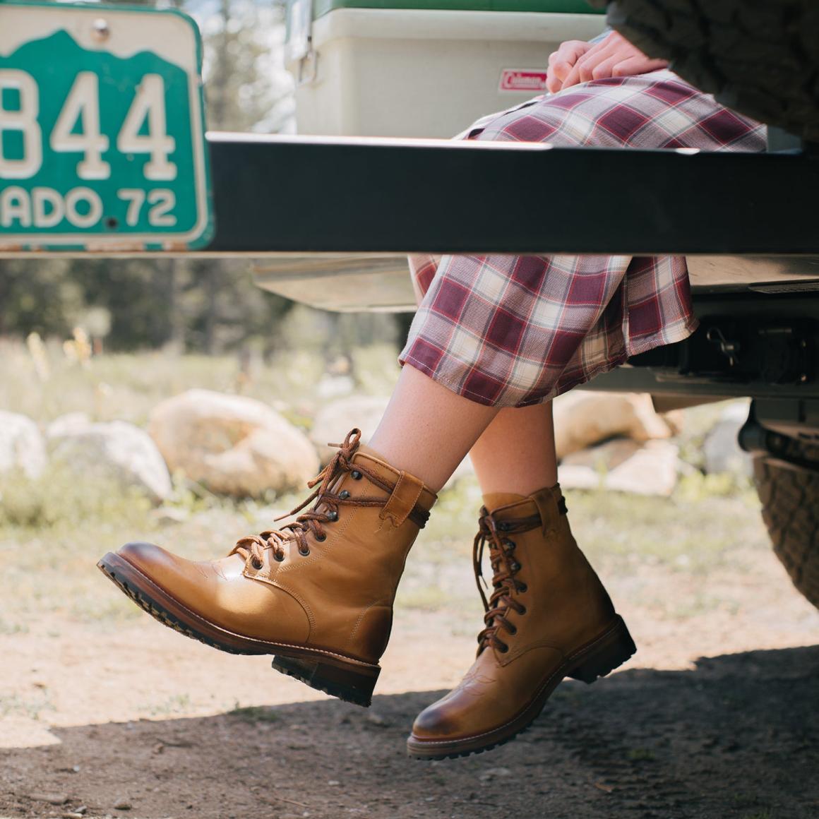 August Boots Tan Women Stetson Outdoor