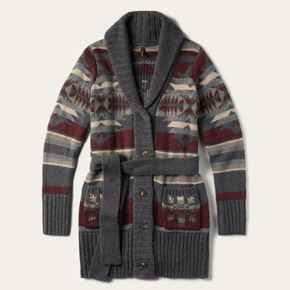 Aztec Belted Cardigan Multi Women Stetson Sweaters