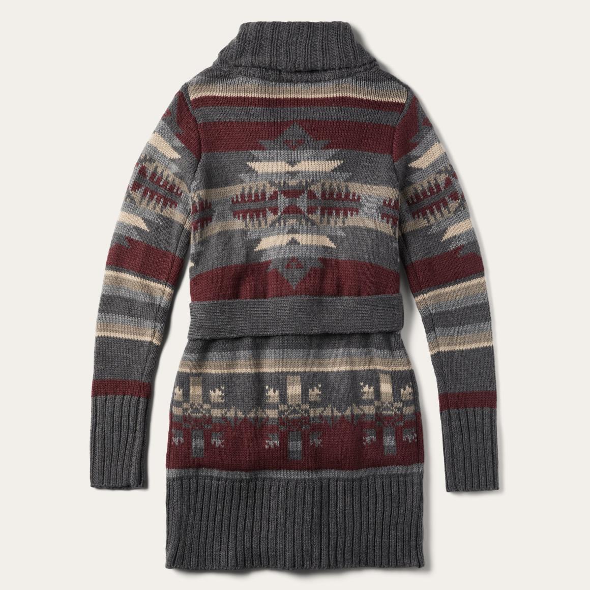 Aztec Belted Cardigan Multi Women Stetson Sweaters