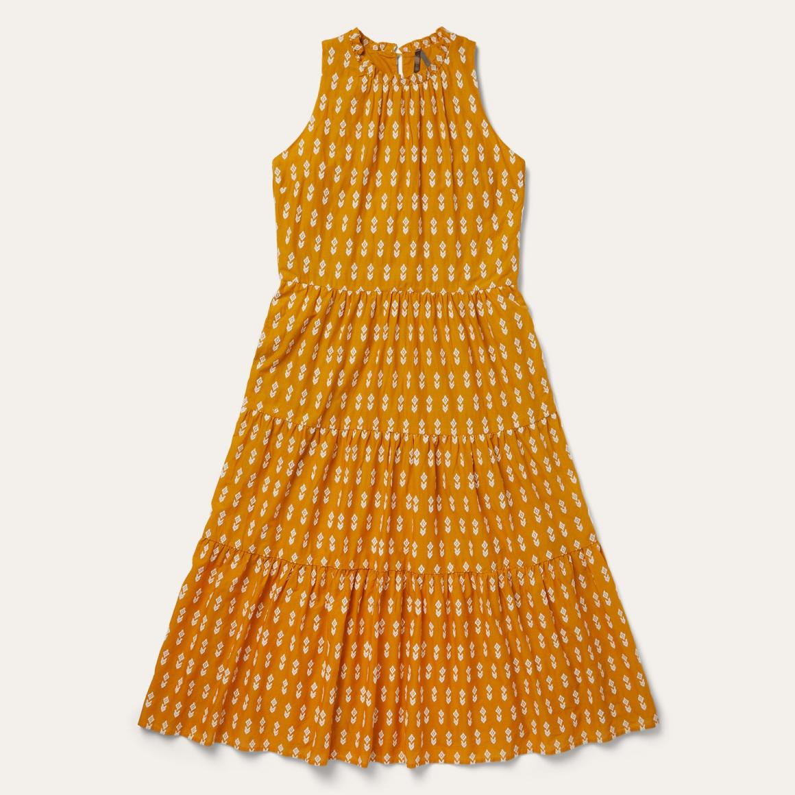 Aztec Dress Yellow Women Stetson Midi