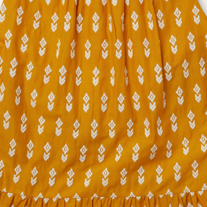 Aztec Dress Yellow Women Stetson Midi