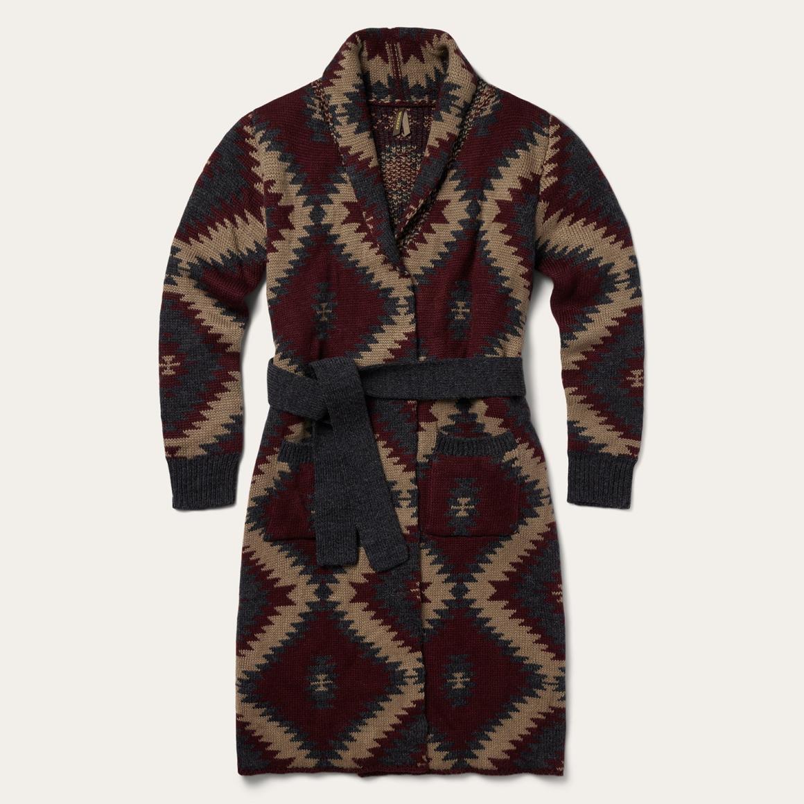 Aztec Duster Sweater Wine Women Stetson Sweaters