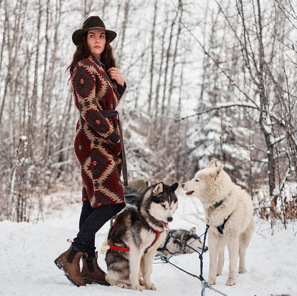 Aztec Duster Sweater Wine Women Stetson Sweaters