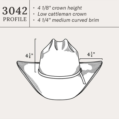 Baker 10X Straw Cowboy Hat Natural Men/Women Stetson Western