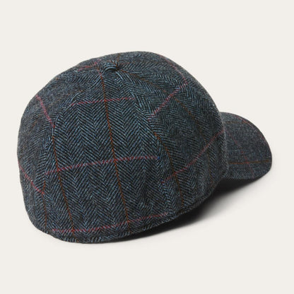 Baseball Cap Wool Blue Herringbone Men/Women Stetson Caps & Truckers