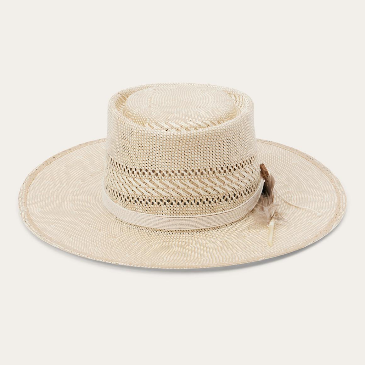 Batterson Straw Hat Ivory/tan Men/Women Stetson Fedora