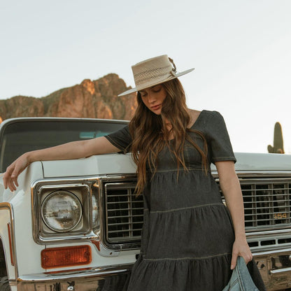 Batterson Straw Hat Ivory/tan Men/Women Stetson Fedora