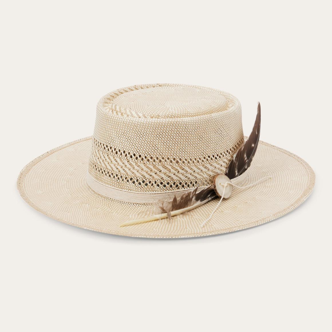 Batterson Straw Hat Ivory/tan Men/Women Stetson Fedora