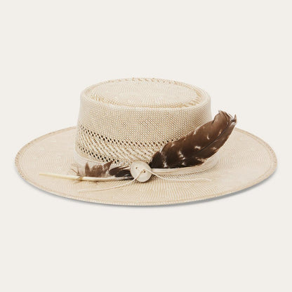 Batterson Straw Hat Ivory/tan Men/Women Stetson Fedora