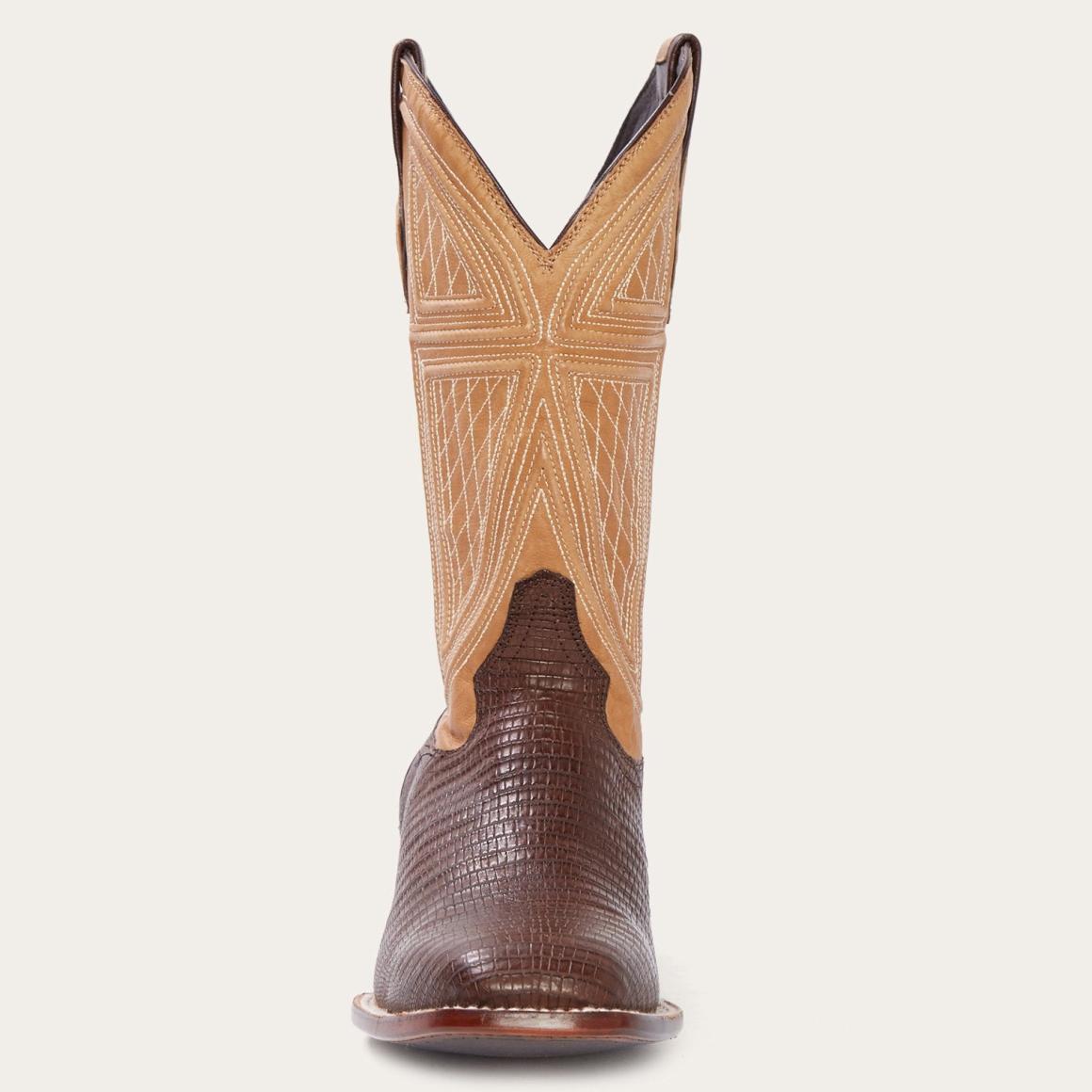 Beaumont Brown Teju Cowboy Boot Brown Men Stetson Exotics