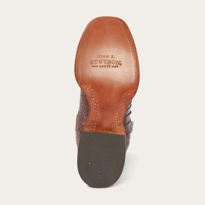 Big Horn Tobacco Alligator Cowboy Boot Brown Men Stetson Exotics