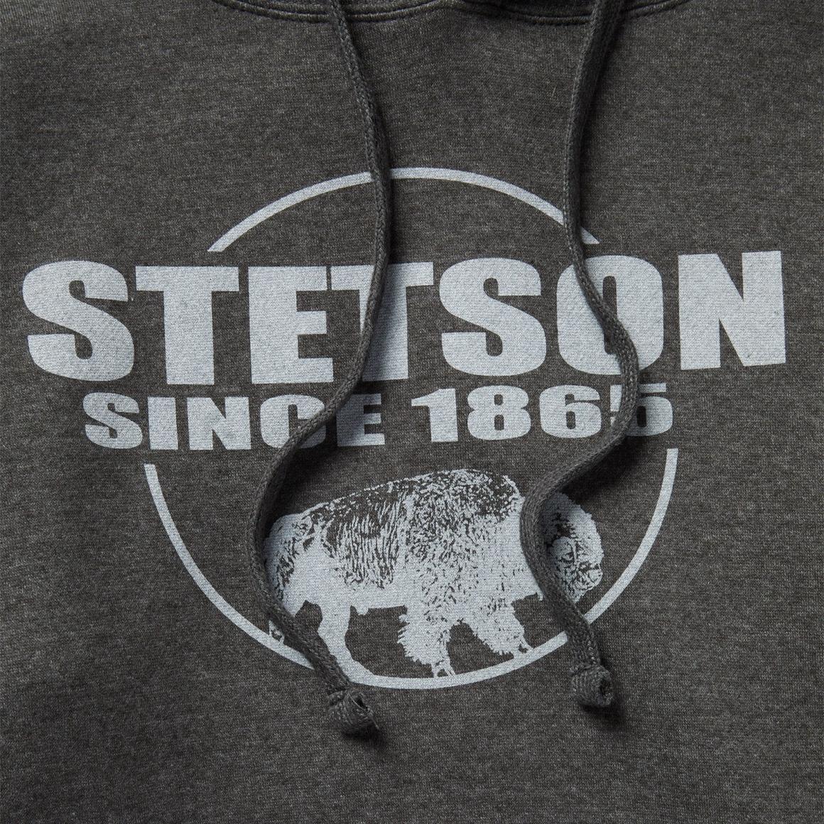 Bison Hoodie Grey Men Stetson Sweaters & Hoodies