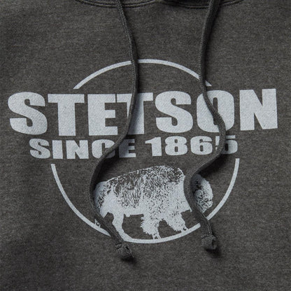 Bison Hoodie Grey Men Stetson Sweaters & Hoodies