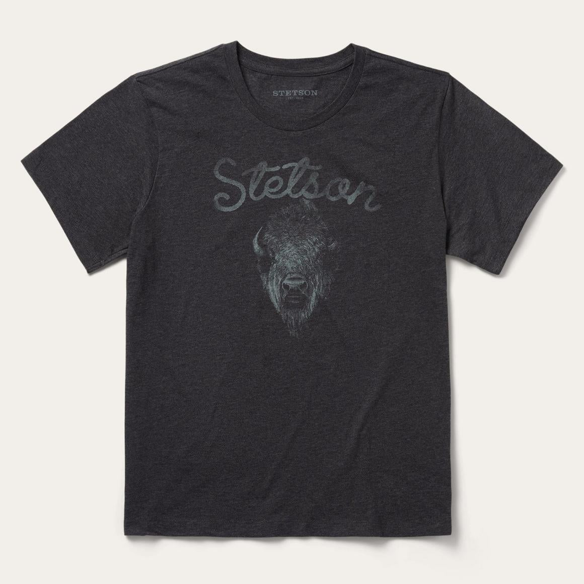 Bison Spirit Graphic Tee Black Men Stetson Tees