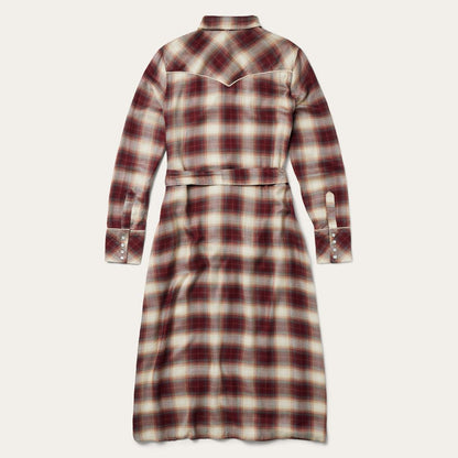 Black Cherry Plaid Shirt Dress Red Women Stetson Shirt Dresses
