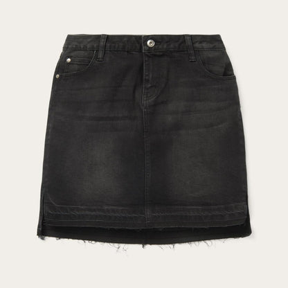 Black Denim 5-Pocket Skirt Black Women Stetson Skirts & Shorts