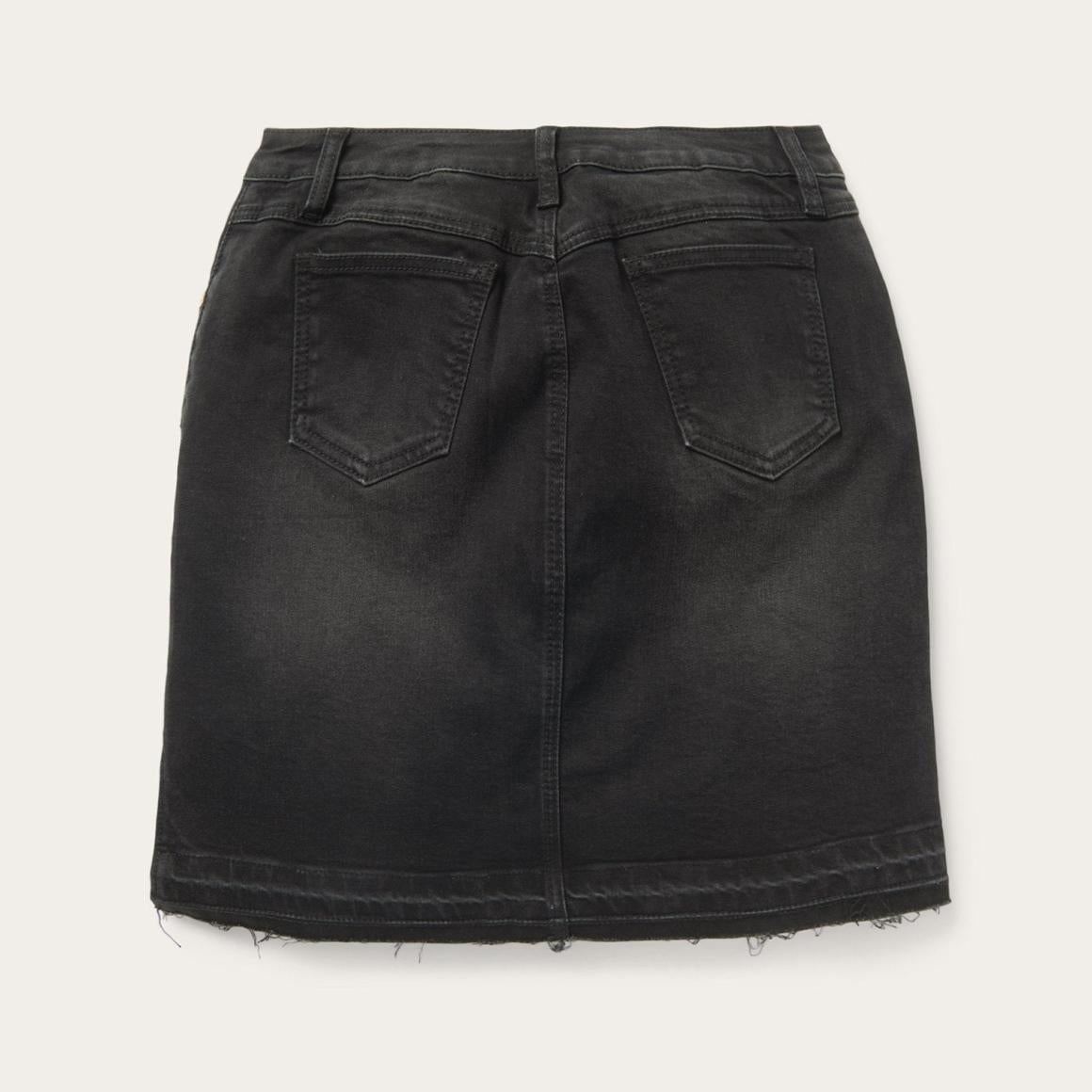 Black Denim 5-Pocket Skirt Black Women Stetson Skirts & Shorts