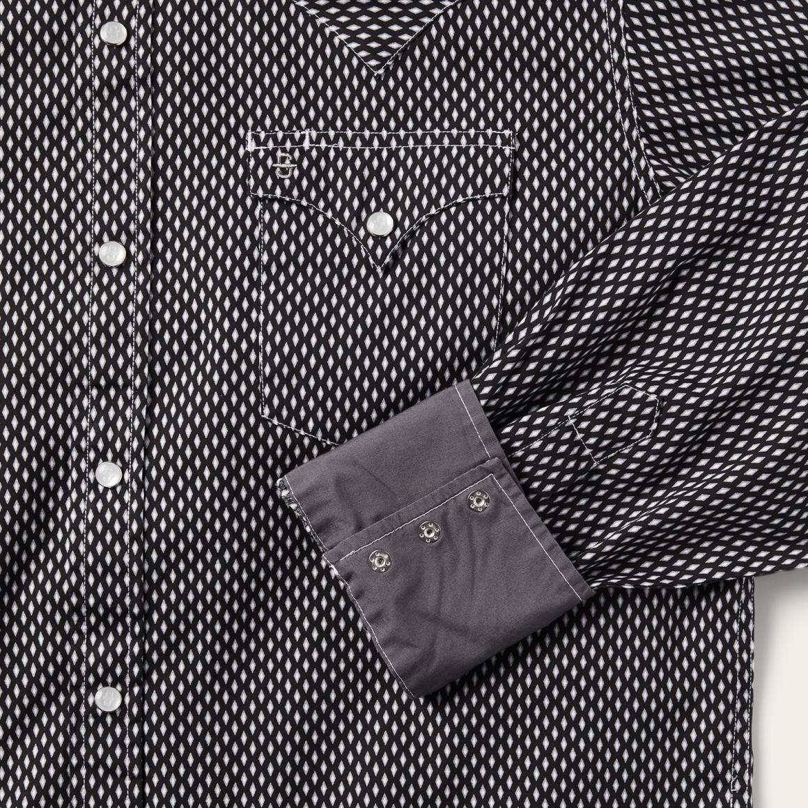 Black Diamond Shirt Black Men Stetson Modern Cut