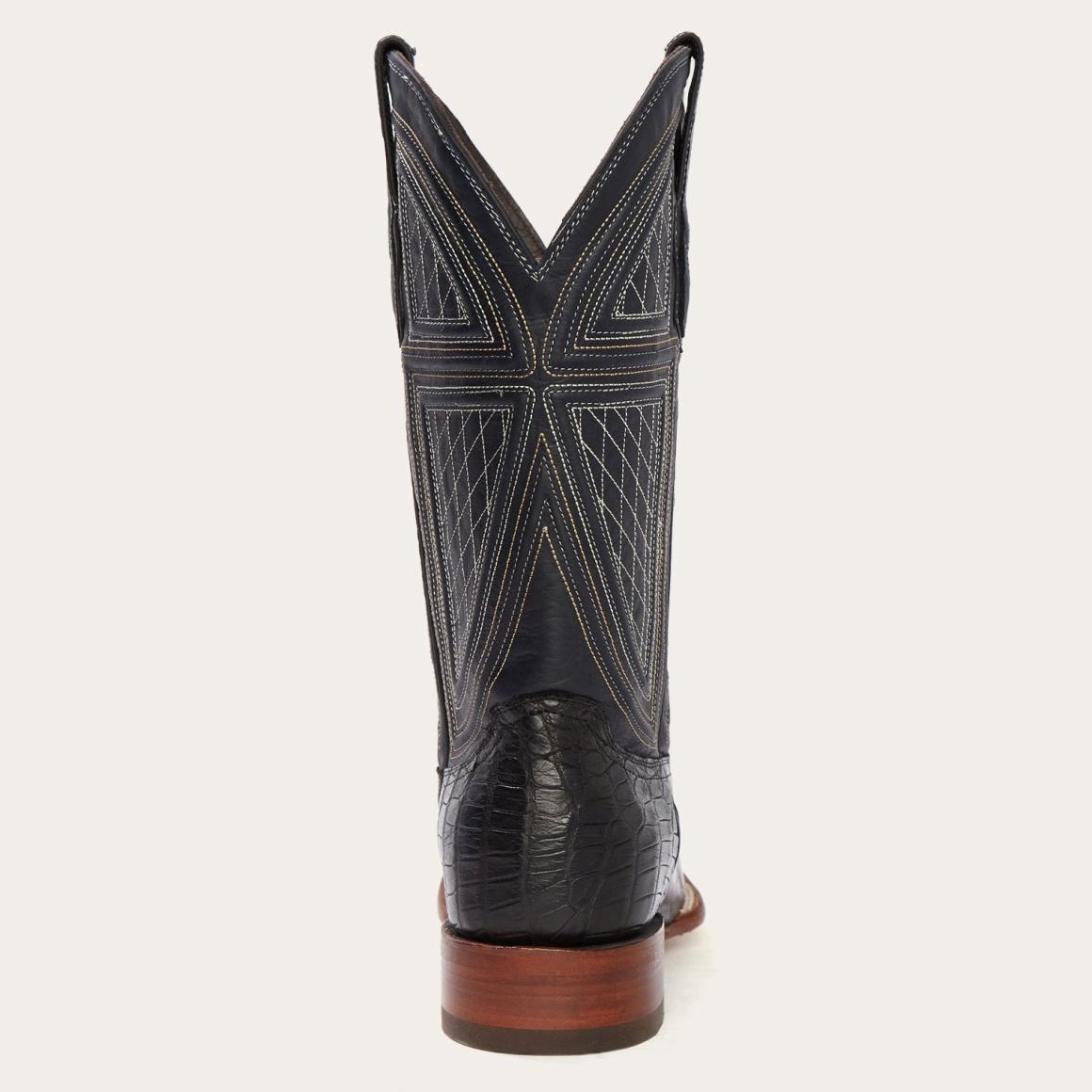 Black Falls Alligator Cowboy Boot Black Men Stetson Western