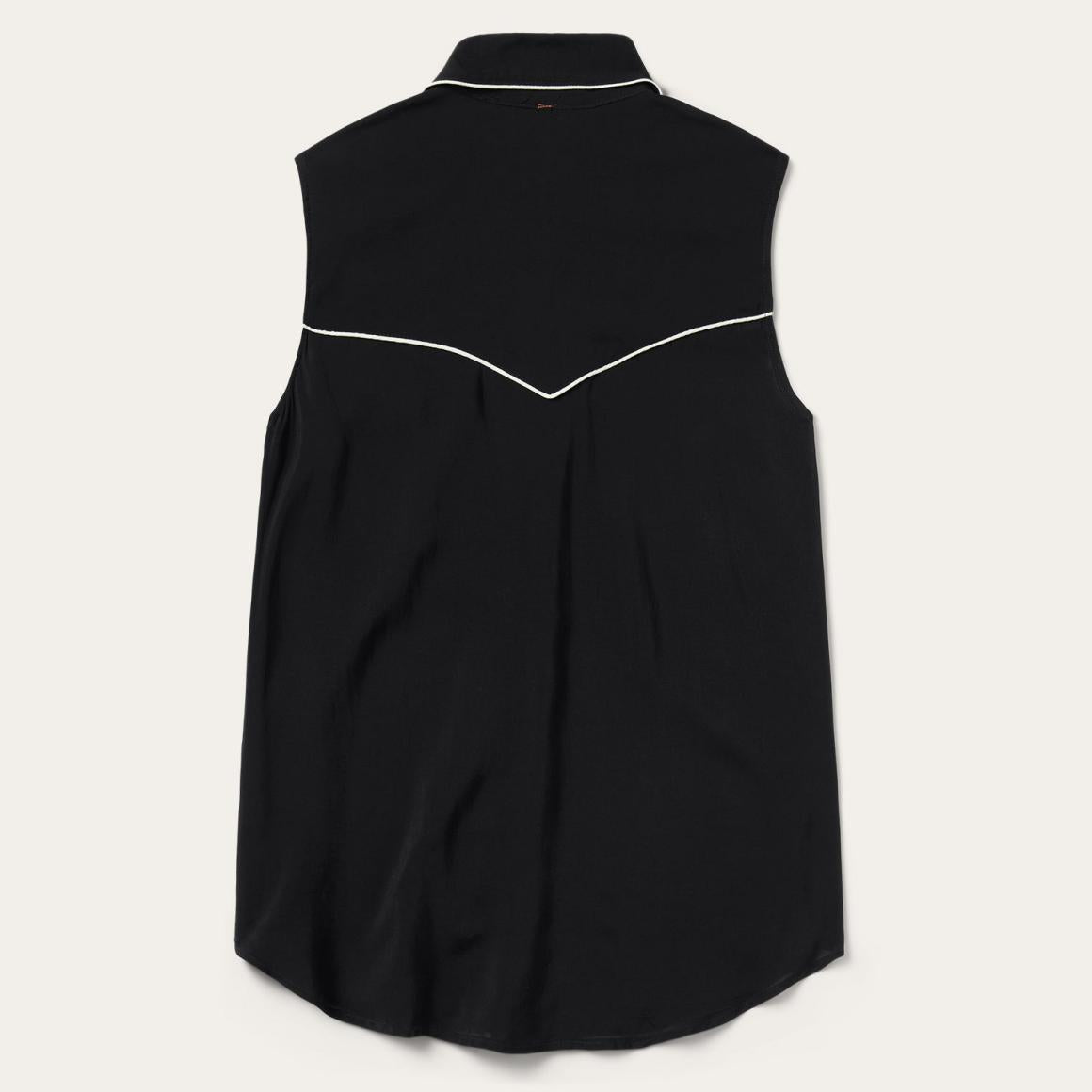 Black Sleeveless Western Shirt Black Women Stetson Western Shirts