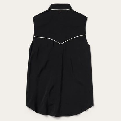 Black Sleeveless Western Shirt Black Women Stetson Western Shirts