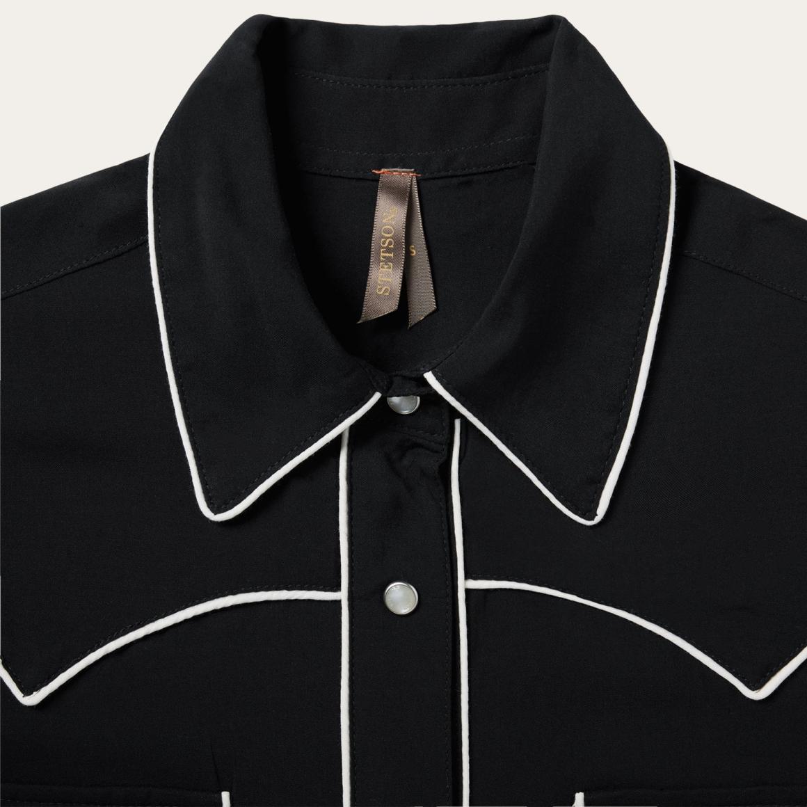 Black Sleeveless Western Shirt Black Women Stetson Western Shirts
