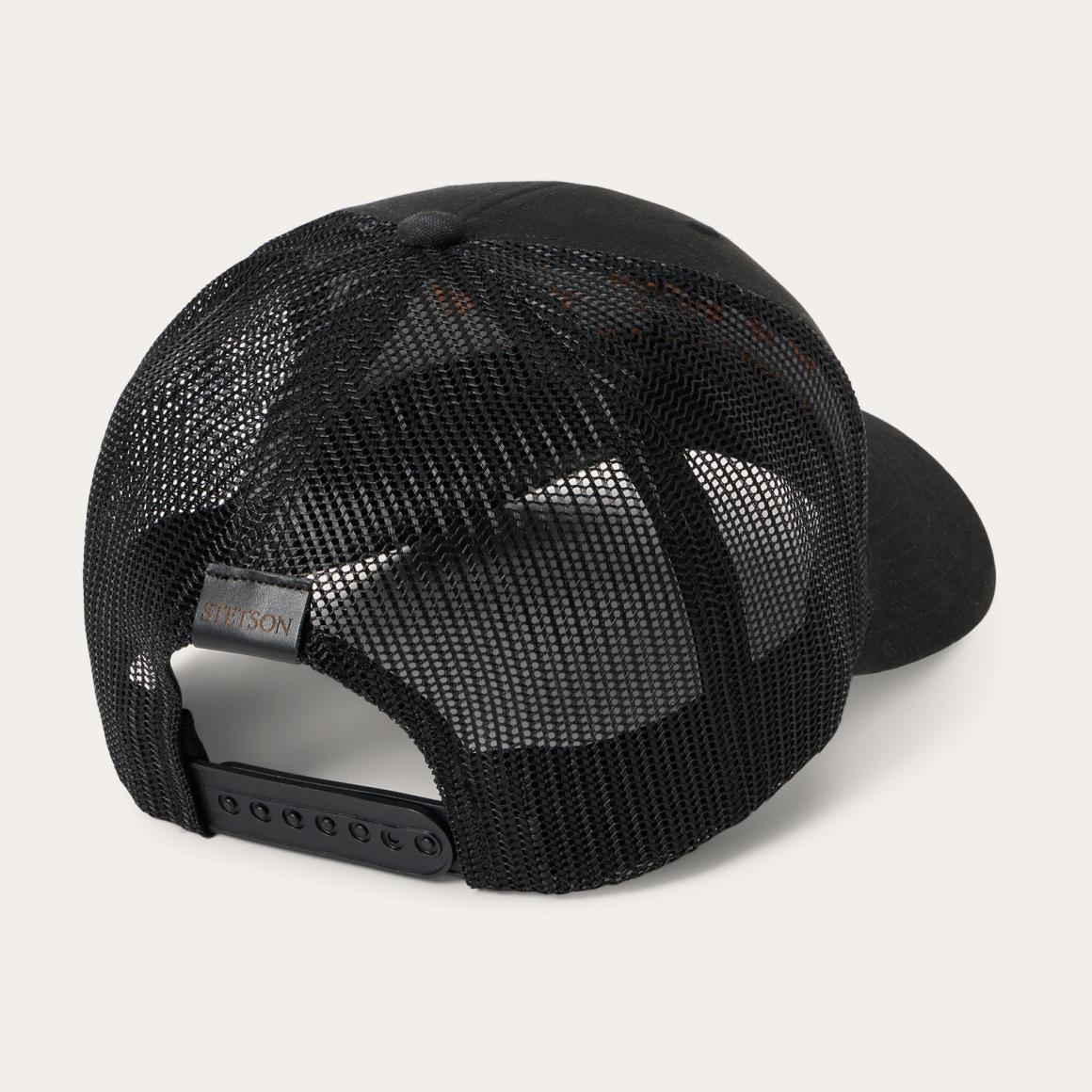 Black Western Patch Trucker Cap Black Men/Women Stetson Caps & Truckers