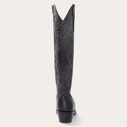 Blair Corded Side Zip Cowboy Boot Black Women Stetson Western