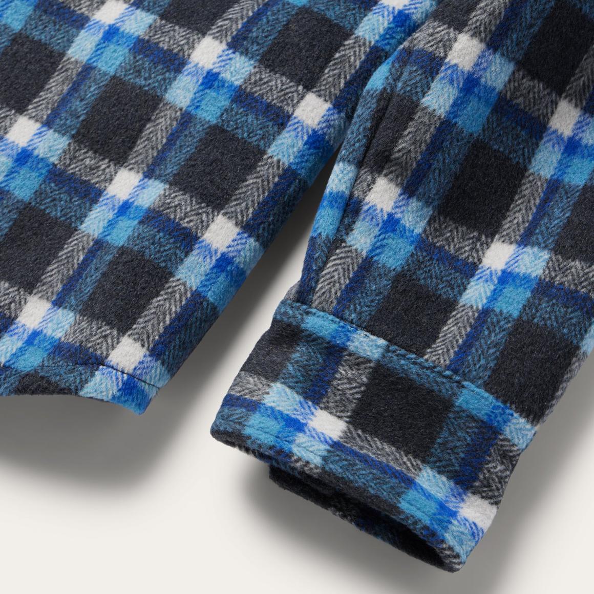 Blue Plaid Quilted Shirt Jacket Blue Men Stetson Jackets