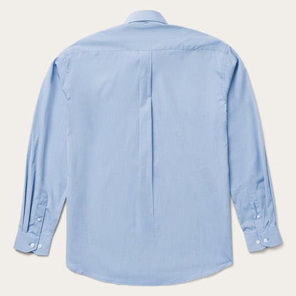 Blue Solid One-Pocket Snap-Front Shirt Blue Men Stetson Modern Cut