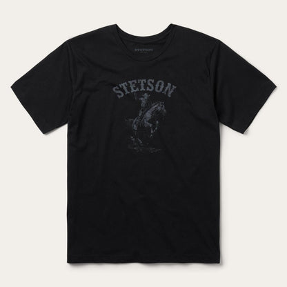 Bronco Rider Graphic Tee Black Men Stetson Tees