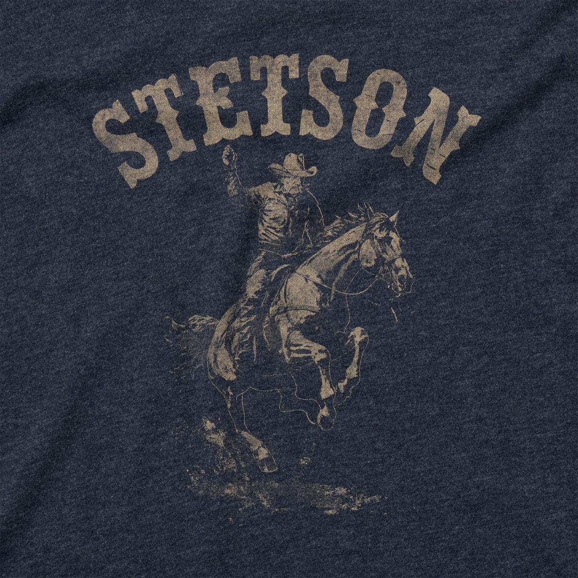 Bronco Rider Graphic Tee Blue Men Stetson Tees