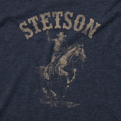 Bronco Rider Graphic Tee Blue Men Stetson Tees