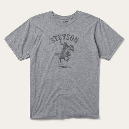 Bronco Rider Graphic Tee Grey Men Stetson Tees