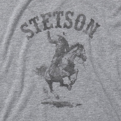 Bronco Rider Graphic Tee Grey Men Stetson Tees