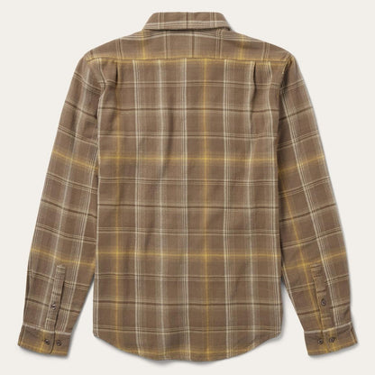 Brown Flannel Button-Front Shirt Brown Men Stetson Flannel Shirts
