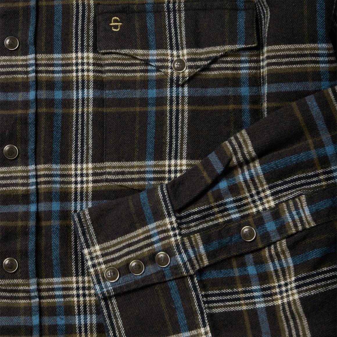 Brown Plaid Flannel Western Shirt Brown Men Stetson Classic Cut