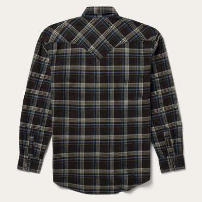 Brown Plaid Flannel Western Shirt Brown Men Stetson Flannel Shirts